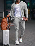 Men's Tracksuit with Zip Jacket and Trousers