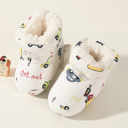 Botines de forro polar adorables y cómodos, fáciles de poner, para bebés y niñas y niños - Happie