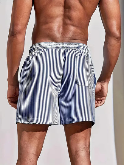 Short de bain à motif rayé