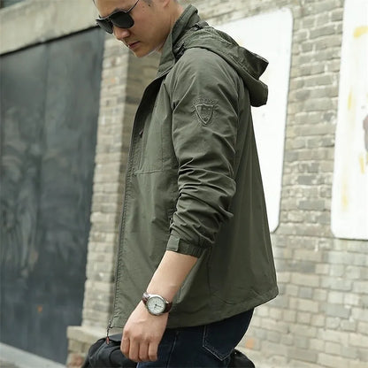 Waterproof Outdoor Men's Jacket with Detachable Hood