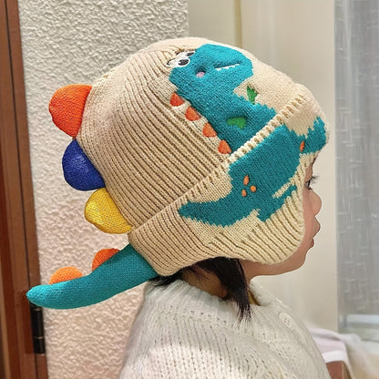 Cappello invernale con dinosauro per bambini - per un calore giocoso