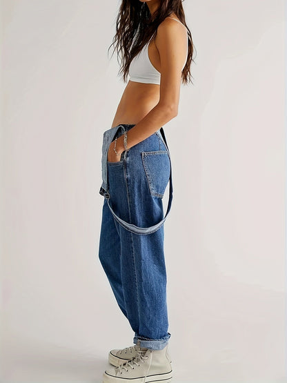Trendy Denim Ladies Jumpsuit – Casual and Stylish for Spring, Summer and Autumn