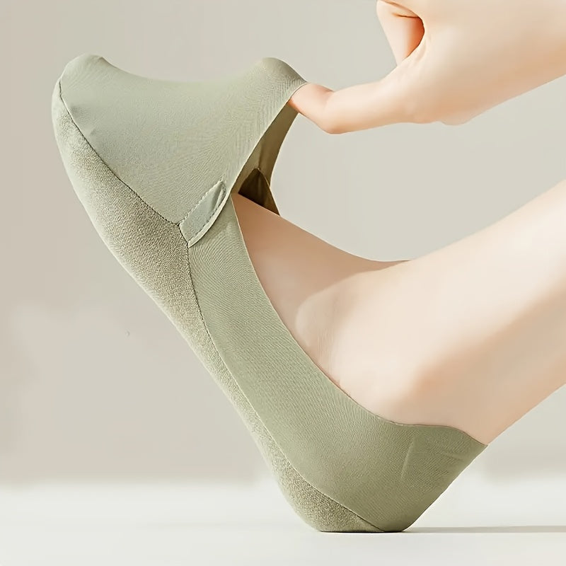 5 paar ijzijden sokken – Ademend en antislip, onzichtbaar onder damesschoenen