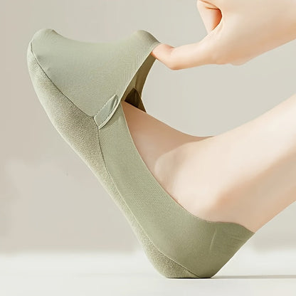 5 paar ijzijden sokken – Ademend en antislip, onzichtbaar onder damesschoenen