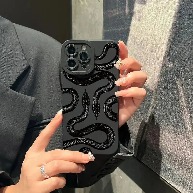 Cover per telefono con motivo a serpente – Design sottile e ammortizzante