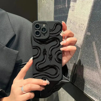 Cover per telefono con motivo a serpente – Design sottile e ammortizzante