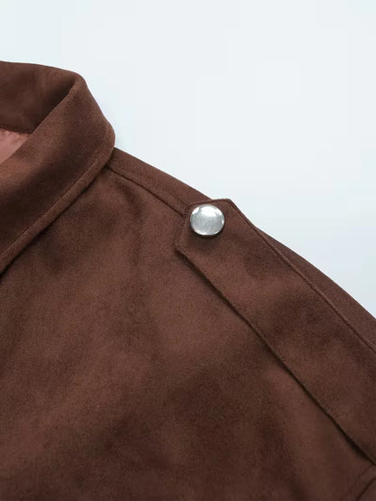 Veste en cuir surdimensionnée
