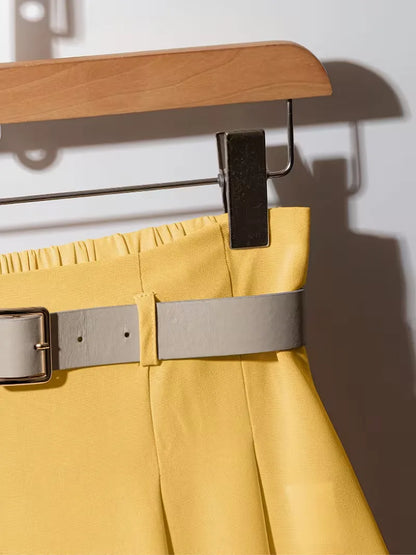 Jupe plissée taille haute