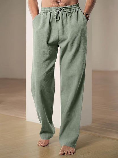 Relaxed Fit Drawstring Trousers for Men