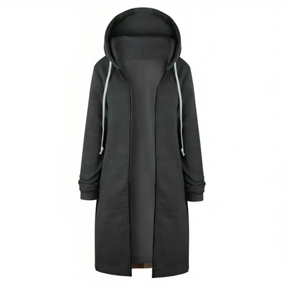 Sporty Comfortable Midi Sweat Dress with Zip Pockets for Women