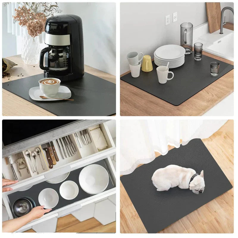 Super Absorbent Kitchen Mat - Large - Quick-Drying - Ideal for Draining