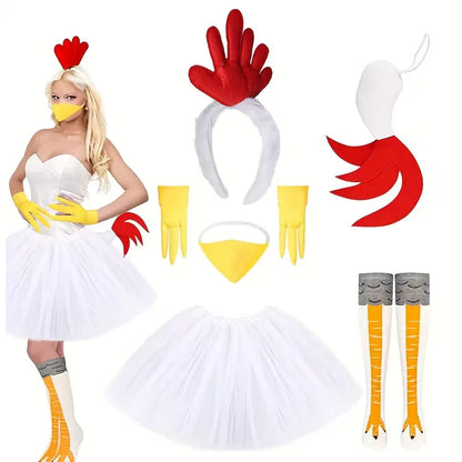 8-piece 'chicken' costume for carnival