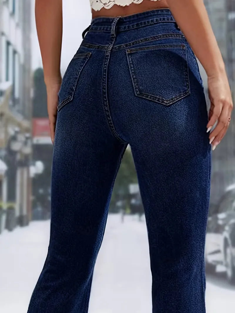 Flared jeans with high waist