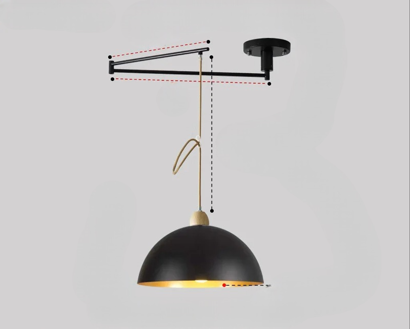 Plafoniera moderna con bracci regolabili per un’illuminazione versatile