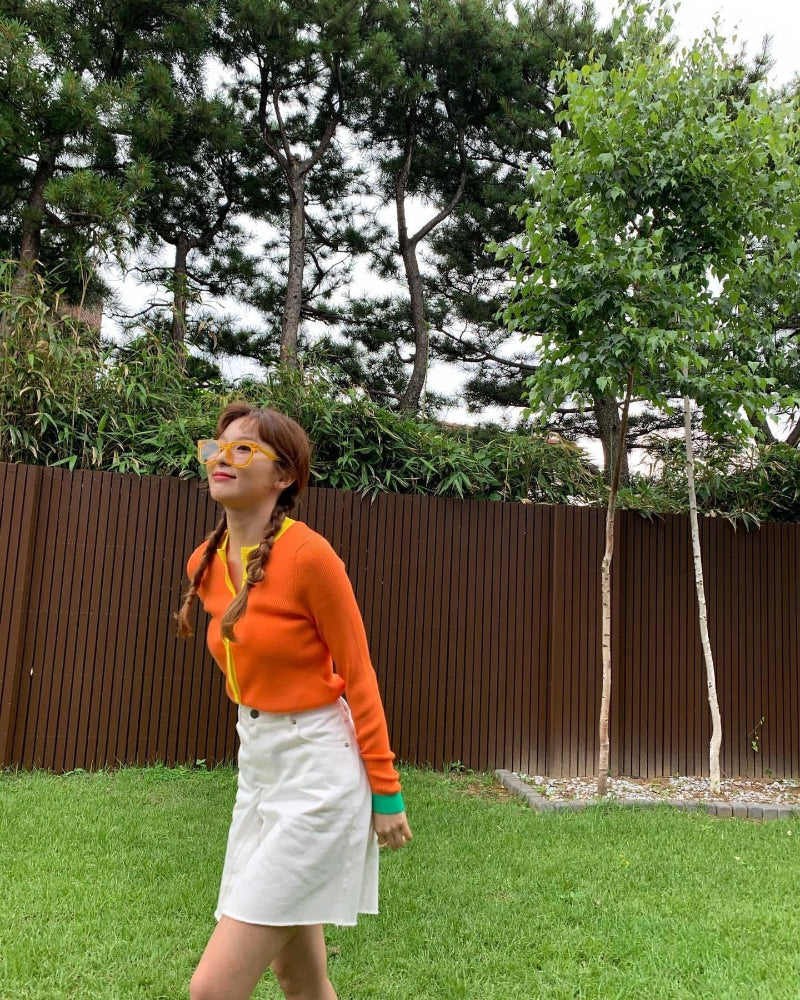 Orange Crop Top with Sporty Fit and Summer Flair
