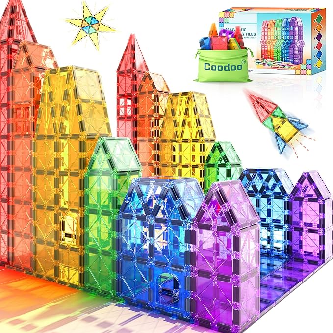 Montessori Magnetic Tiles - Creative Building - Endless Fun