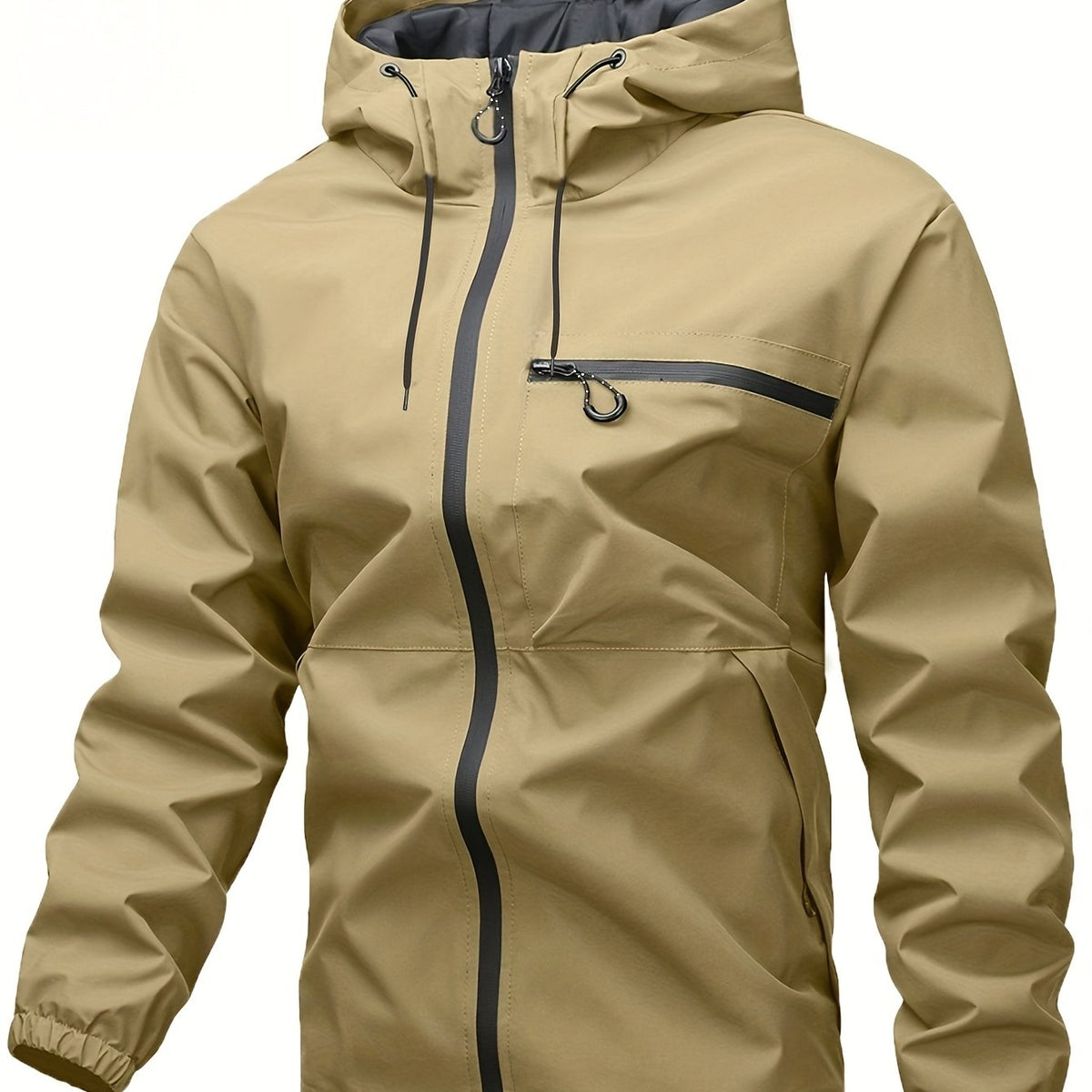 Men's Outdoor Jacket for Spring and Autumn – Windproof Hooded Jacket for Outdoor Activities