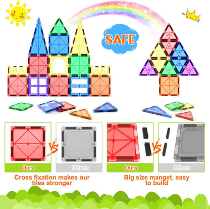 Montessori Magnetic Tiles - Creative Building - Endless Fun