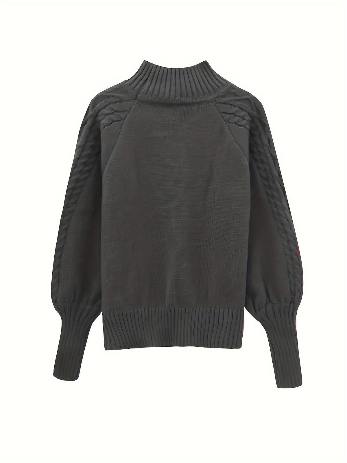 Pullover elegante da donna in maglia con collo alto – comodo