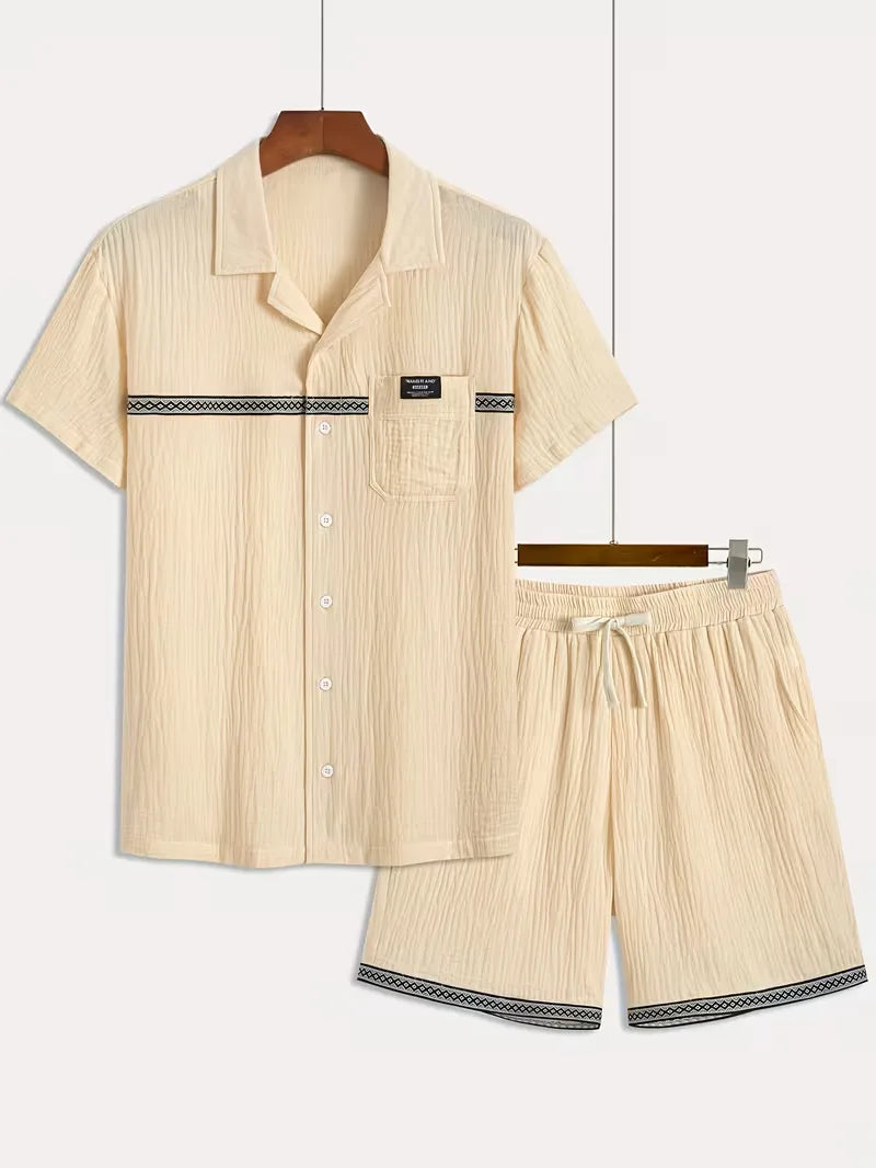 Men's Summer Clothing Set with Short Sleeves
