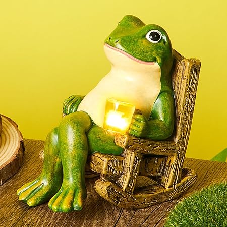 Glowing Frog Garden Decoration