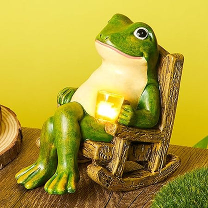 Glowing Frog Garden Decoration