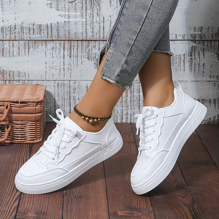 White Ladies' Sneakers - Comfortable and Stylish