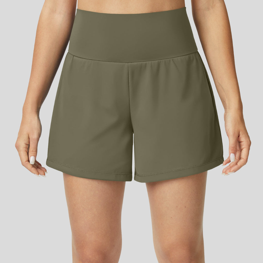 Yoga-Shorts mit hohem Bund