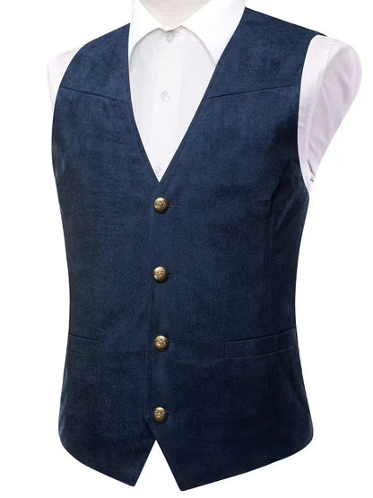 Gilet avec col en V et boutons