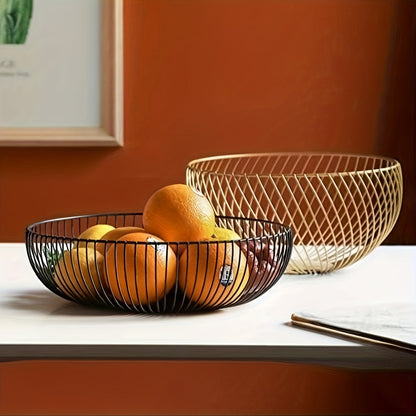 Frutero redondo de metal para mesa y cocina – Diseño minimalista y decorativo