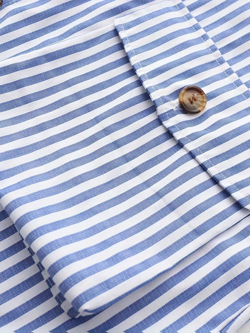 Chemise décontractée rayée