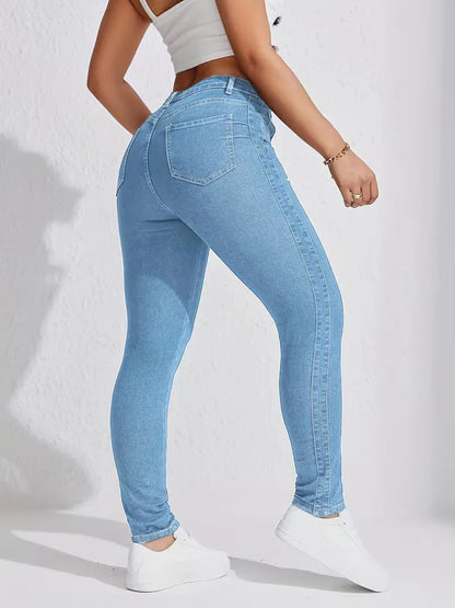 Jean skinny taille haute