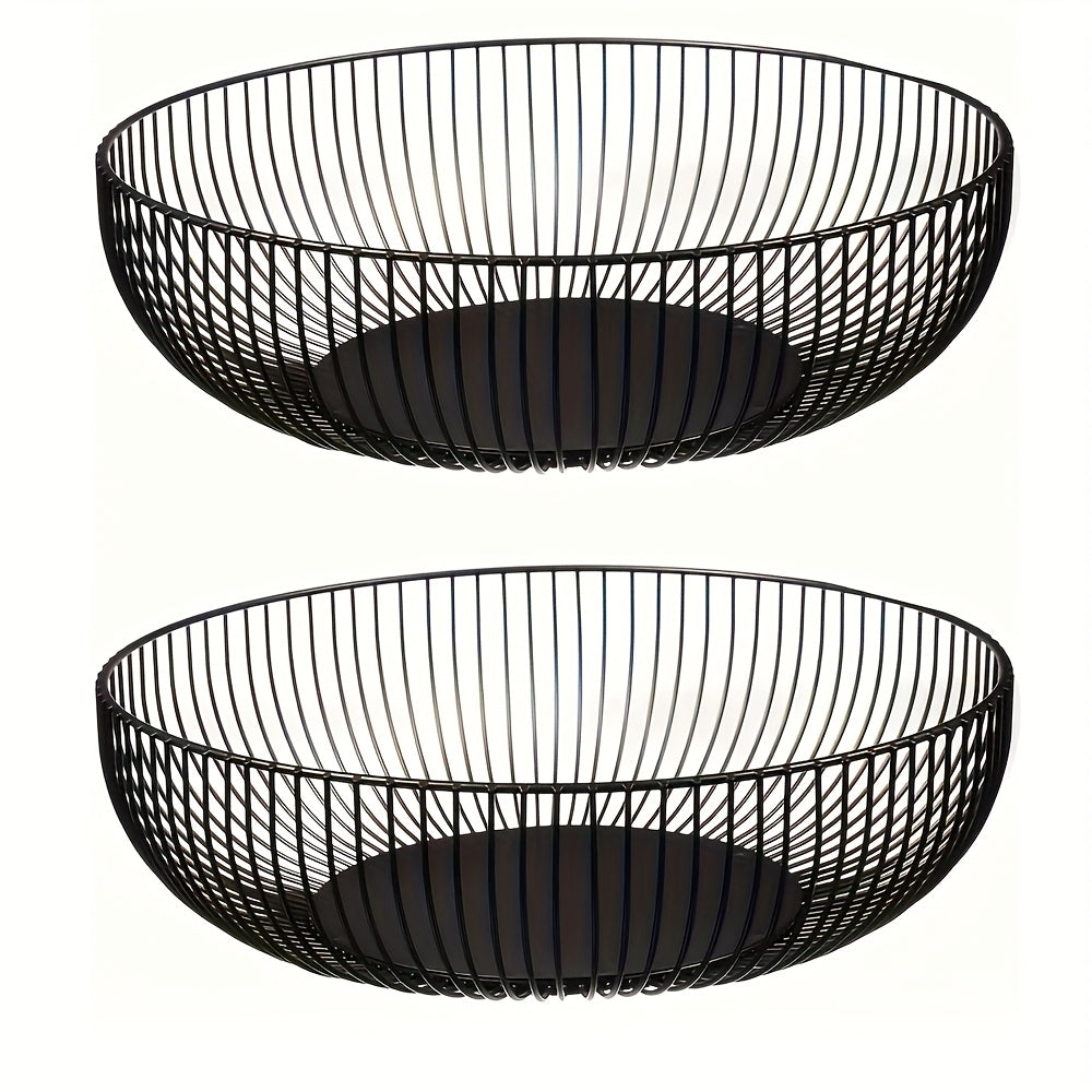 Frutero redondo de metal para mesa y cocina – Diseño minimalista y decorativo