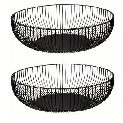 Frutero redondo de metal para mesa y cocina – Diseño minimalista y decorativo