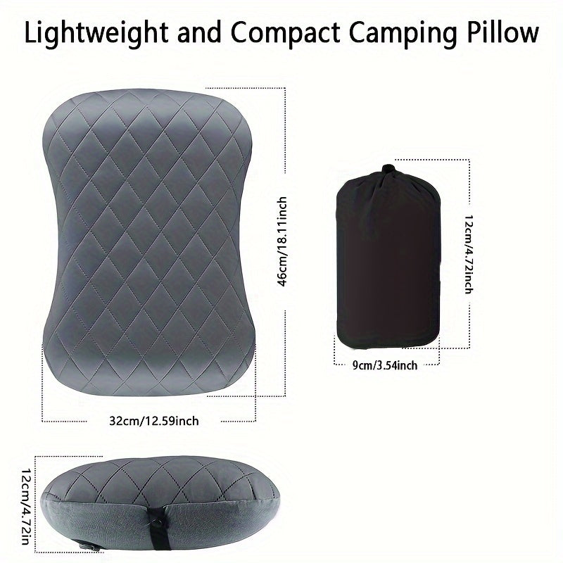 Almohada ergonómica inflable para acampar – Ideal para brindar apoyo al cuello y la zona lumbar durante excursiones y acampadas