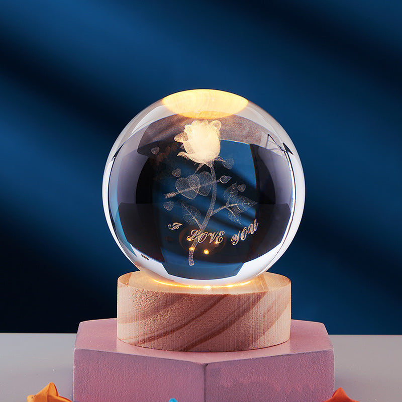 Lampada Notturna LED 3D Crystal Glow