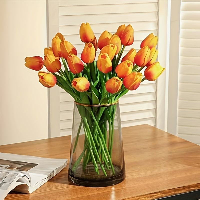 Set mit 15 naturgetreuen Kunsttulpen – ideal für Hochzeiten, Partys und die Dekoration zu Hause