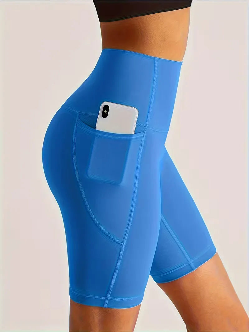 High-Waisted Sports Shorts