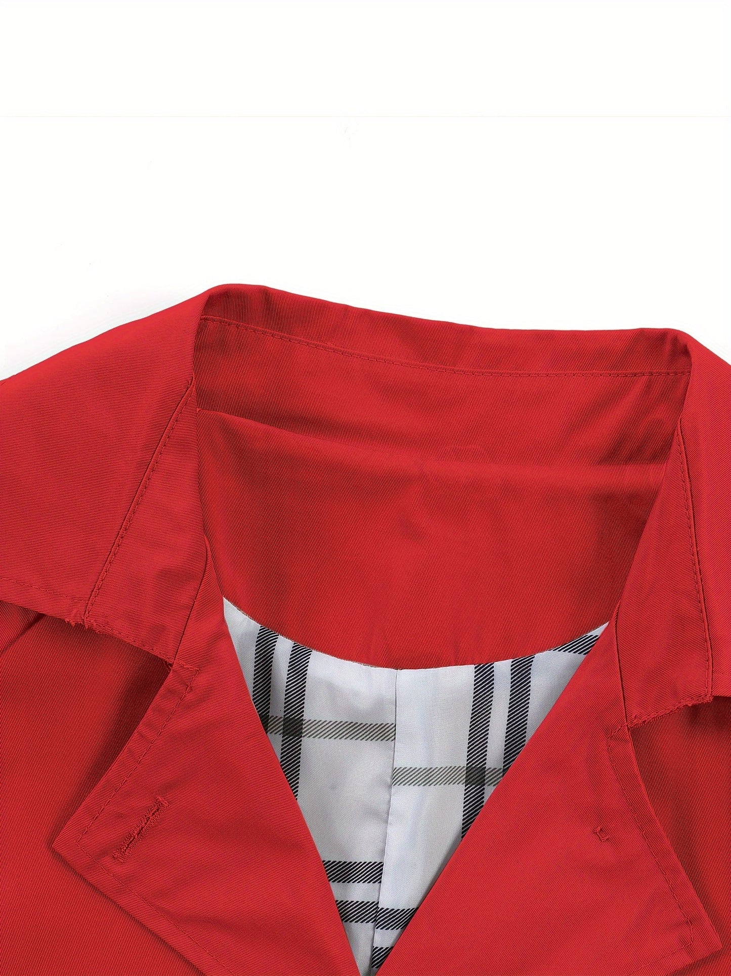 Girls' trench coat with classic button closure and collar tunic jacket with belt - Hanie