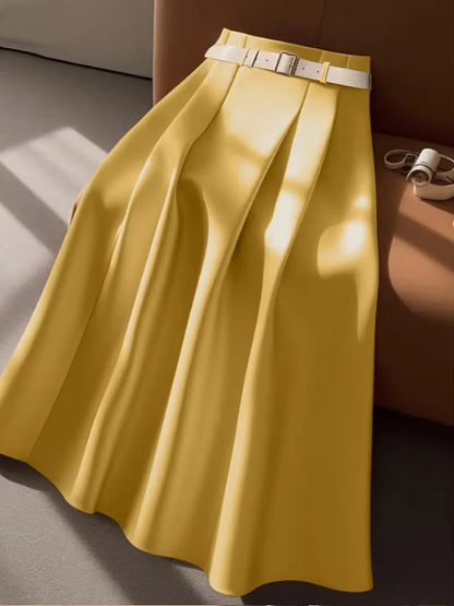 Jupe plissée taille haute