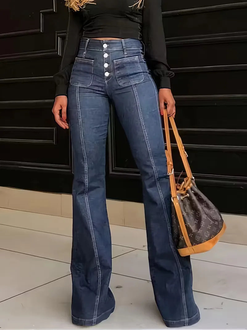 Flared jeans with high waist