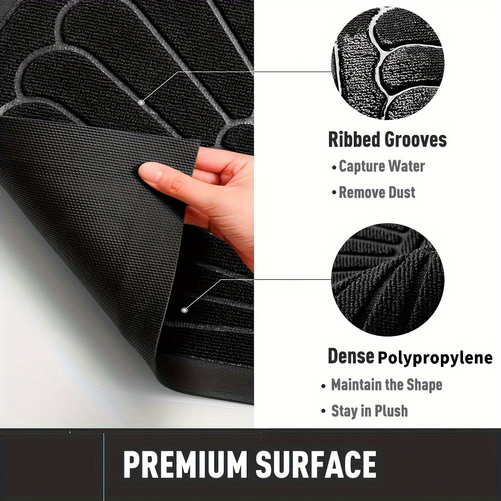 Sustainable Rubber Doormat - Half-Round Design for Outdoor and Indoor Use