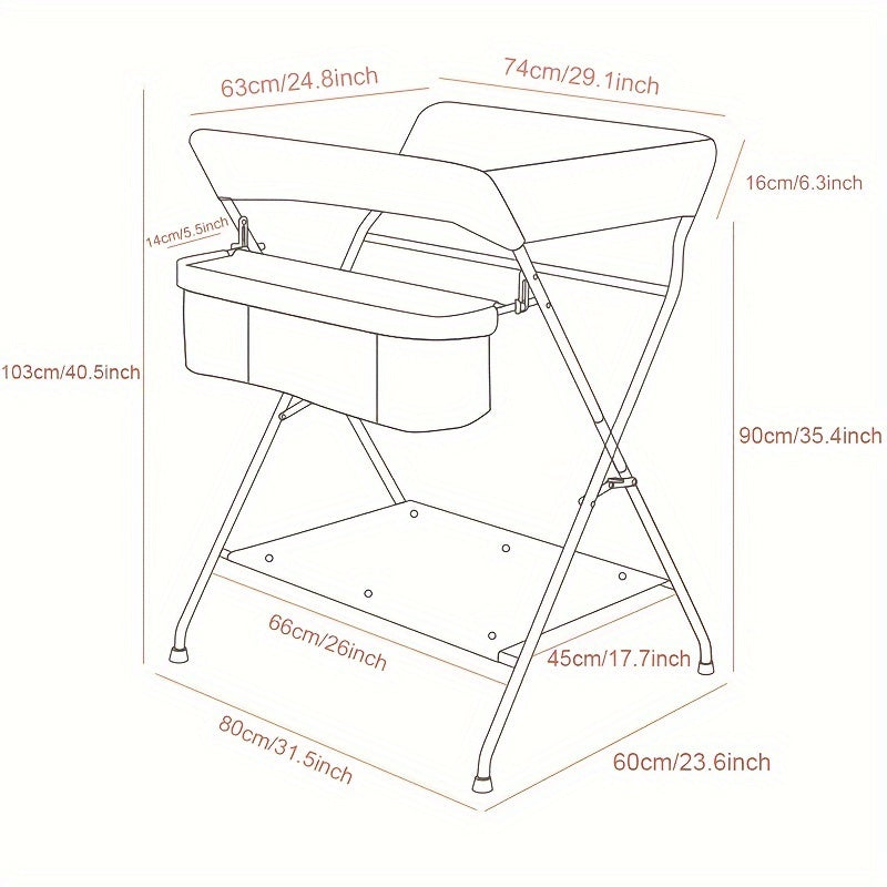 Adjustable and Portable Changing Table for Babies – Perfect for Organisation and Comfort