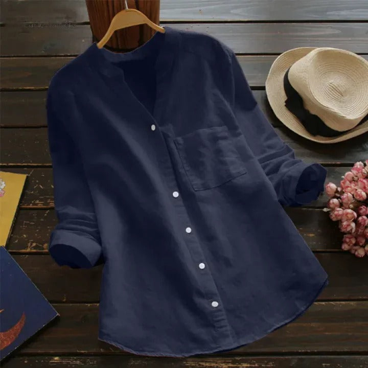 Linen Shirt for Women - Rose