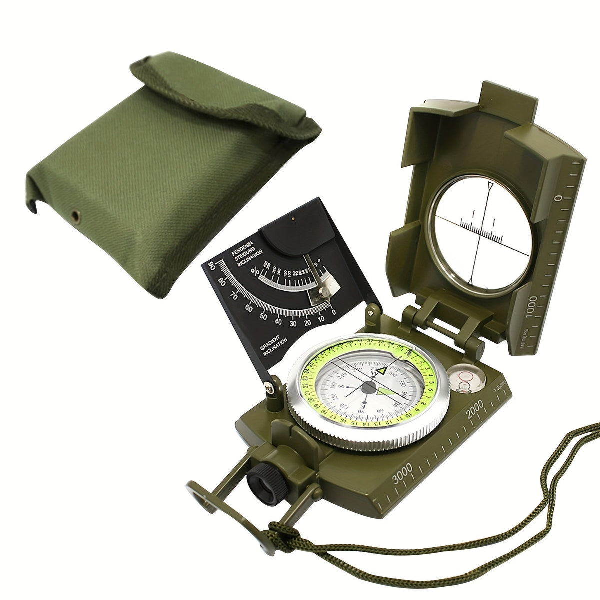 TrekGuard Military Compass – Waterproof and Illuminated for Precise Navigation