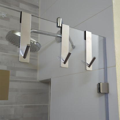 Modern Steel Glass Door Hooks Set – Stylish, Silent and Practical