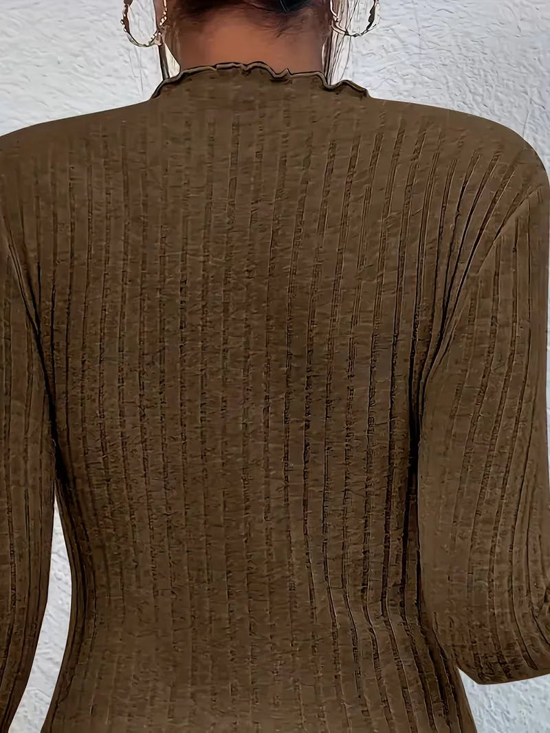 Long-sleeve with mock neckline