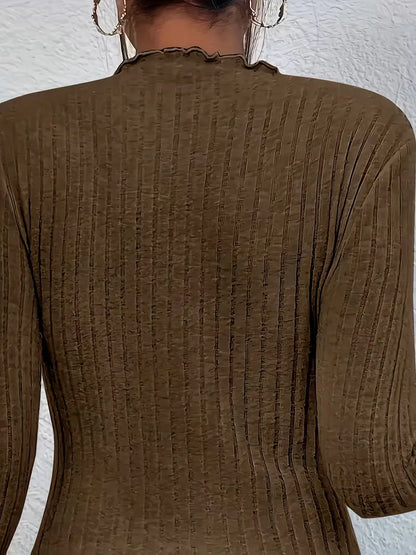 Long-sleeve with mock neckline