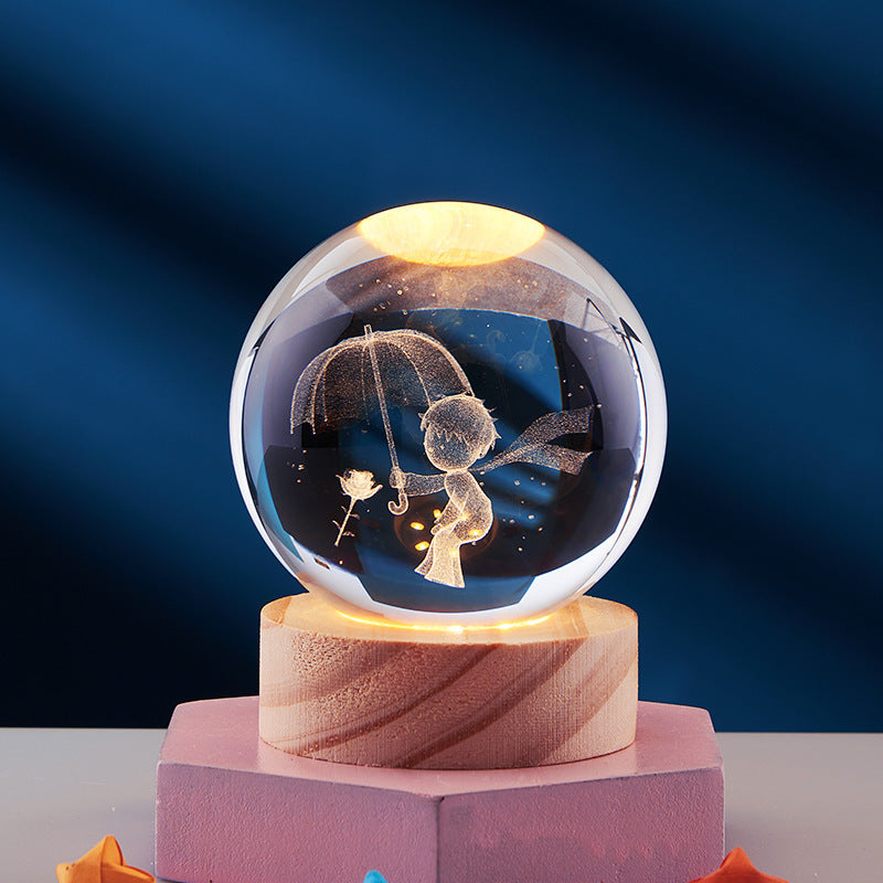 Lampada Notturna LED 3D Crystal Glow