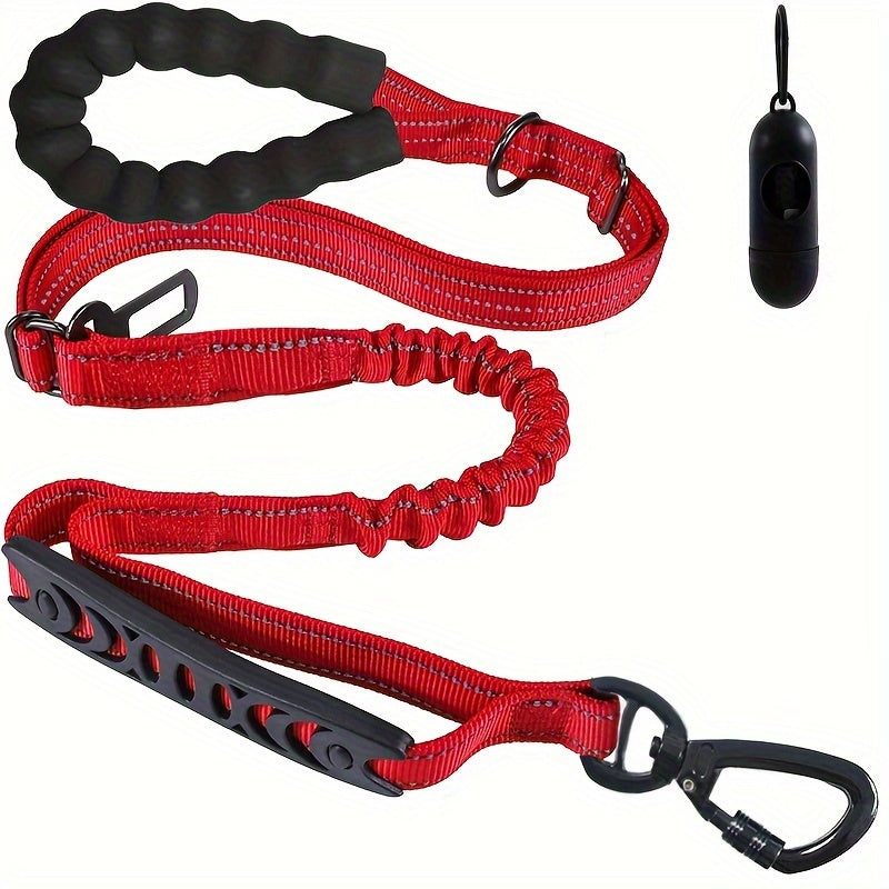 Adjustable Bungee Dog Lead – Shock Absorbing and Reflective for Large Dogs